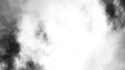 White fog or smoke on black background.