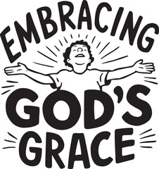 Embracing God's Grace Vector