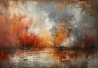 Obraz premium Wallpaper, verwittert, mit rot, orange beige und grau, grunge, Hintergrund oder Textur