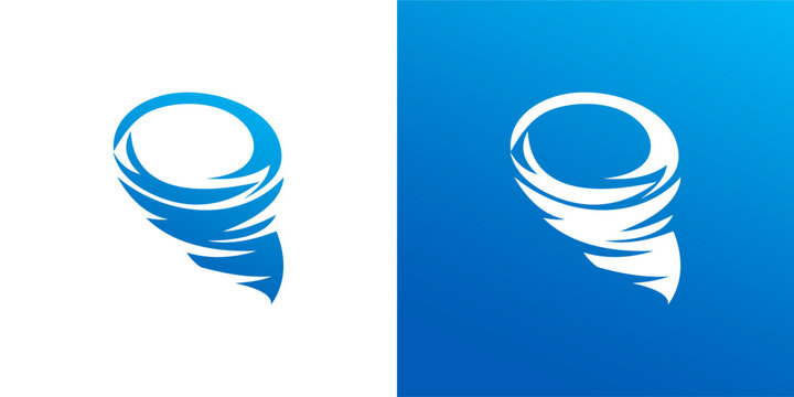 Tornado icon abstract logo wind shape background vector illustration