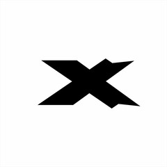 Abstract simple letter X logo design.