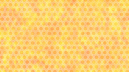 亀甲模様 背景素材 オレンジ色