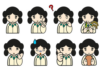 弥生人男性表情セット