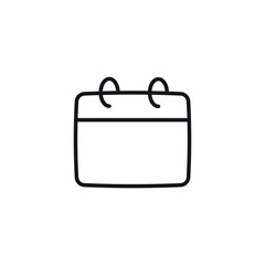 Calendar linear icon. Line customizable illustration. Contour symbol. Vector isolated outline drawing. Editable stroke