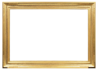 Narrow large picture frame on a transparent background, in PNG format.