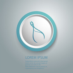 Side cutter icon. Repair tool illustration vector