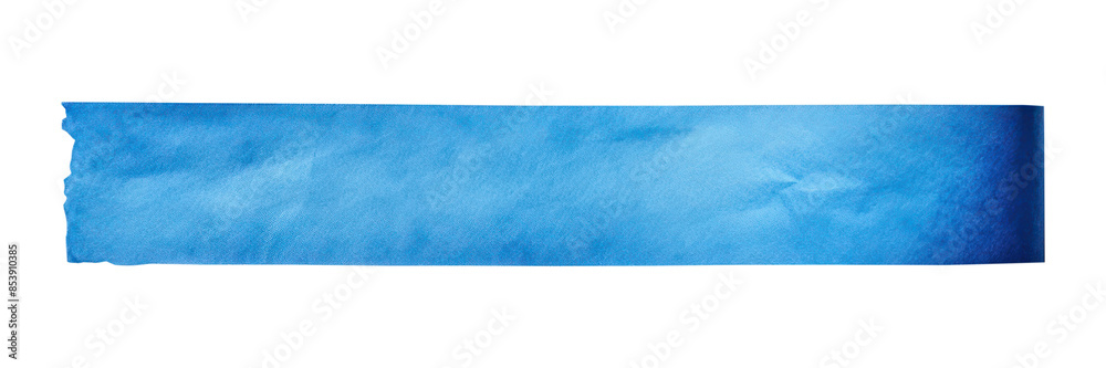 Poster png realistic flat lay photo, a piece of blue color washi tape