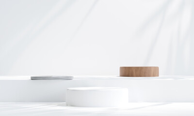 Minimal product placement. podium display for product presentation. 3d illustration