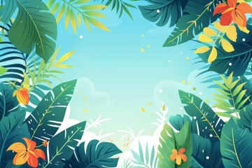 Summer Background illustration created with Generative AI