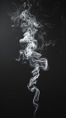 white smoke on black background, high resolution, ultra realistic photography