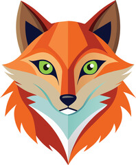 Obraz premium fox logo icon vector art illustration