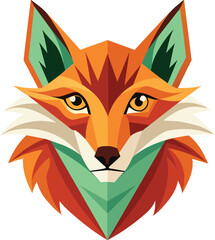 fox logo icon vector art illustration