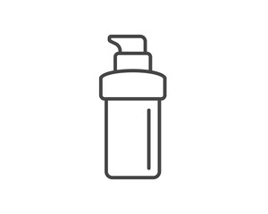 Vector icons of beauty, cosmetics and care. Bottle, jar, shower gel, face cream, body lotion, spray, ointment, paste.