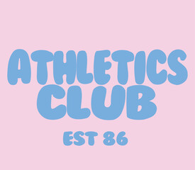 Bubble Athletics Club Slogan Wellness Club Health bubble font Pink
