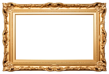 PNG Golden picture frame in baroque style backgrounds gold architecture