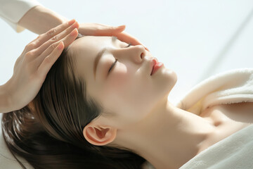 Fototapeta premium Woman Receiving Relaxing Spa Treatment