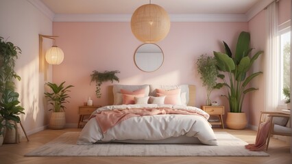 Beautiful bedroom in country style