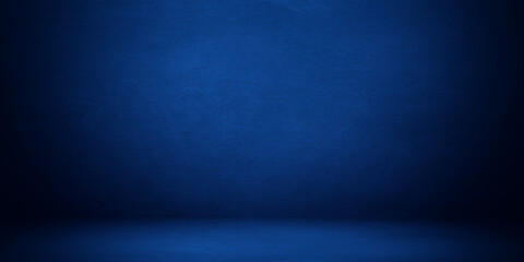 Blue background, abstract wall studio room, can be used to present your product