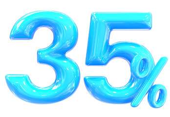 35 Percent Number 3D Render