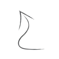 black arrow icon transparent png or isolated on white background. flat style. arrow icon for your web site design, logo, app, UI design.