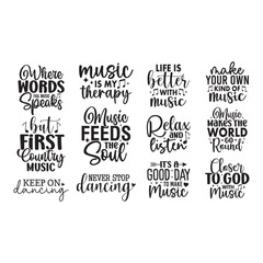 Music Quotes Svg Bundle