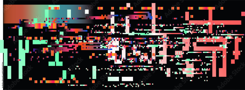 Aufkleber vector illustration of visual disturbances with the effect of backlight bleeding and pixel noise. re