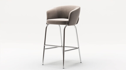 Fototapeta premium A chair with a grey seat and a silver frame