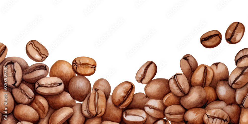 Wall mural png coffee beans backgrounds white background freshness