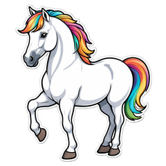 Naklejka premium Kawaii Cute Horse Stickers, CLipart