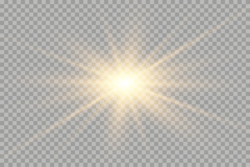 Vector transparent sunlight special lens flare light effect. PNG. Vector illustration.