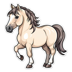 Obraz premium Kawaii Cute Horse Stickers, CLipart