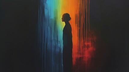 A vertical gradient from dark blue to orange