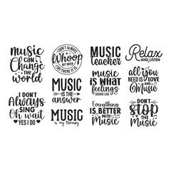 Music Quotes Svg Bundle