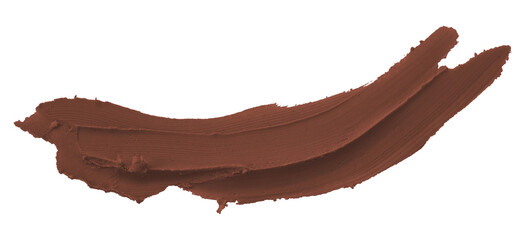 Brown plasticine brush isolated on transparent background.