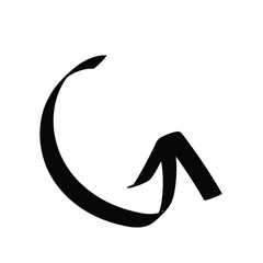 black arrow icon transparent png or isolated on white background. flat style. arrow icon for your web site design, logo, app, UI design.