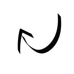 black arrow icon transparent png or isolated on white background. flat style. arrow icon for your web site design, logo, app, UI design.