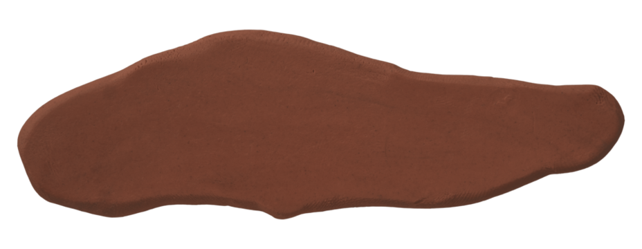 Plasticine is a brown brush isolated on a transparent background.