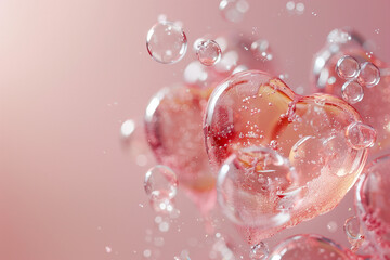 pink soap bubbles