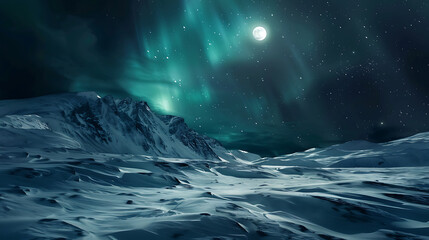 Naklejka premium Northern Lights, wallpaper, the beauty of a display created by nature