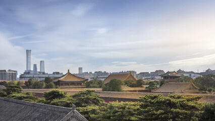 Overlooking the Shenwu Gate of the Forbidden City in Beijing