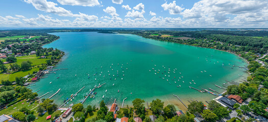 Sommer am Wörthsee im Alpenvorland in Oberbayern