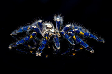 Fototapeta premium spider on black