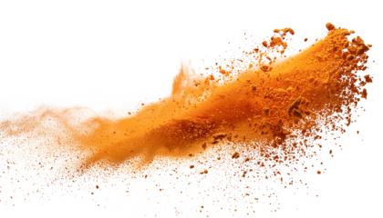 orange dust flyng isolated on transparent