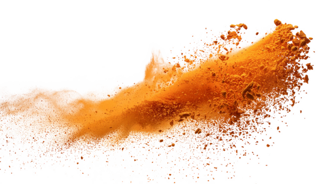 orange dust flyng isolated on transparent