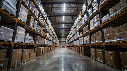 Obraz premium Warehouse, wallpaper, the main supporting element of the business.