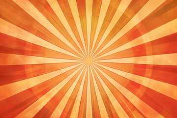 Fototapeta premium Vibrant illustration of a sunburst design with concentric circles radiating outwards, featuring warm hues of orange, red, and yellow