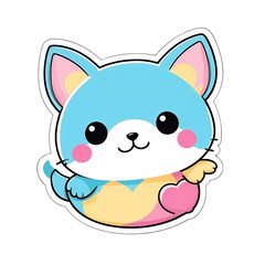 Cute Kawaii Cat Stickers Clipart