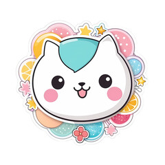 Cute Kawaii Cat Stickers Clipart