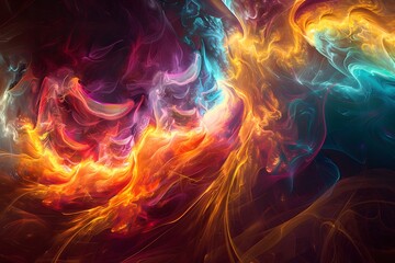 Obraz premium Swirling Storm: Abstract Chaos of a Busy Mind