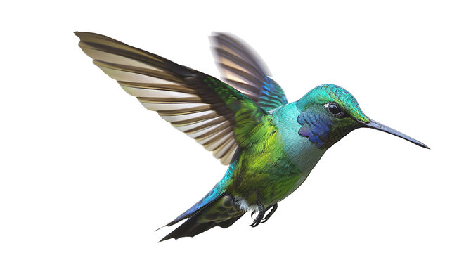 hummingbird flying isolated against transparent background